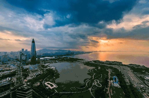深圳湾城市建筑风云gif动图图片素材免费下载