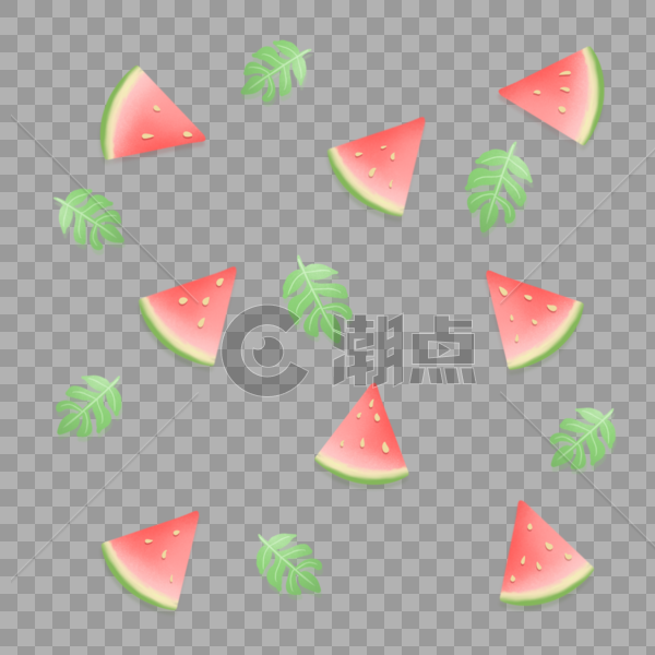 清新夏天水果西瓜背景图片素材免费下载