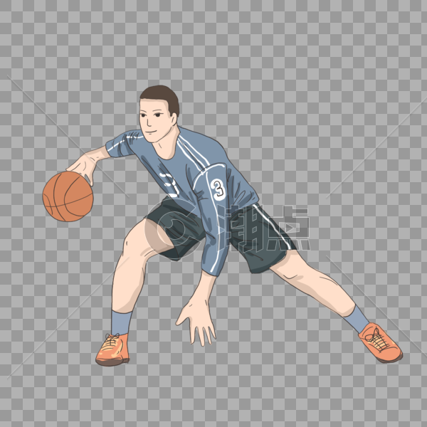 卡通简约运动篮球元素图片素材免费下载