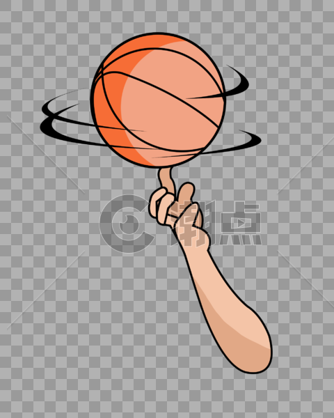 大拇指旋转篮球图片素材免费下载