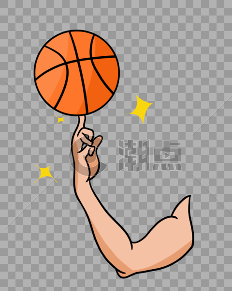 强壮的手臂旋转篮球图片素材免费下载