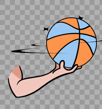单手旋转篮球图片素材免费下载