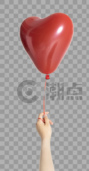 手拿爱心气球图片素材免费下载