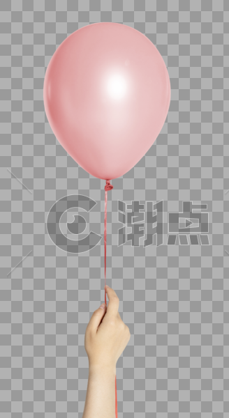 手拿彩色气球图片素材免费下载