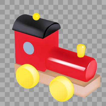 红色玩具小火车图片素材免费下载