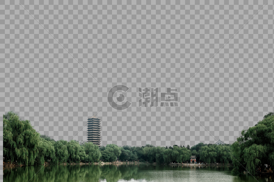 北京大学未名湖博雅塔图片素材免费下载