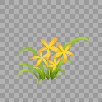 手绘兰花花卉植物装饰素材图片素材免费下载