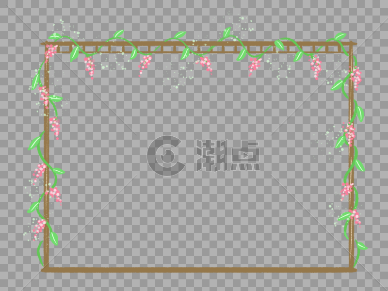 清新夏天植物花架边框图片素材免费下载