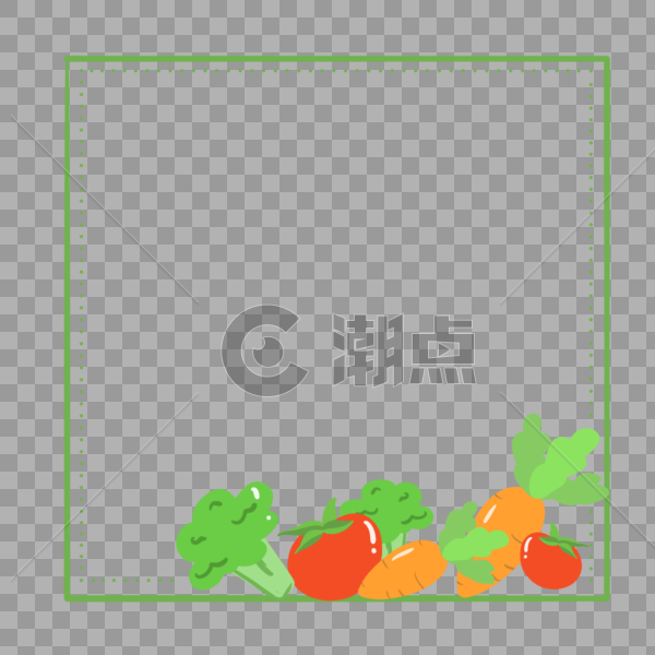 清新夏季蔬菜边框图片素材免费下载