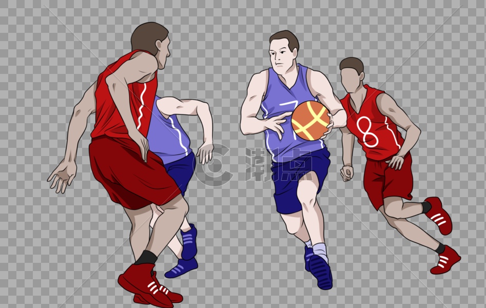 奥运会男子篮球NBA比赛运球图片素材免费下载