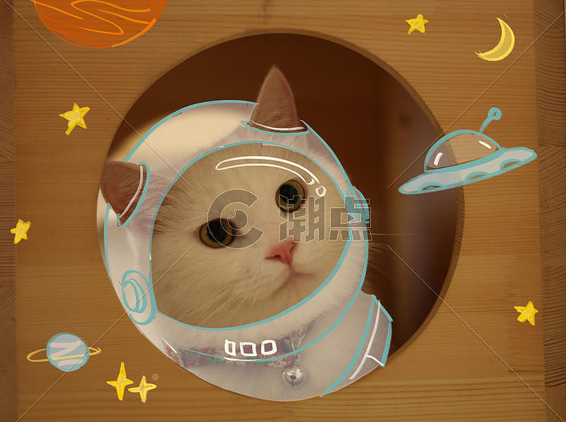 宇航员猫图片素材免费下载