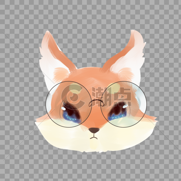 戴眼镜的小狐狸图片素材免费下载