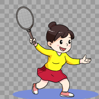 女孩打网球图片素材免费下载