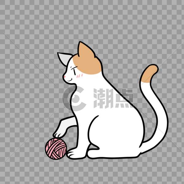 玩毛线球的猫玩球毛线团图片素材免费下载
