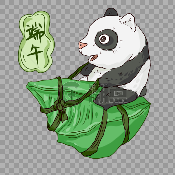 熊猫和粽子图片素材免费下载