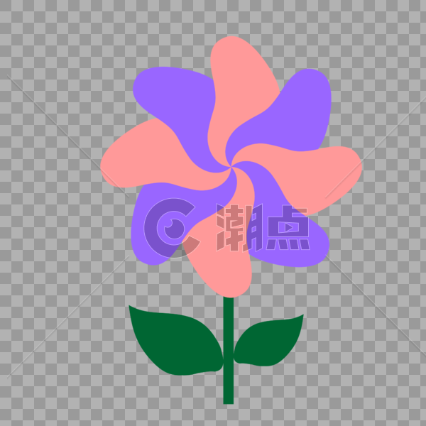 双色花设计元素2000*2000图片素材免费下载-编号562312-潮点视频
