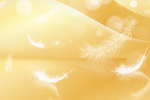 黄色羽毛背景图片素材免费下载