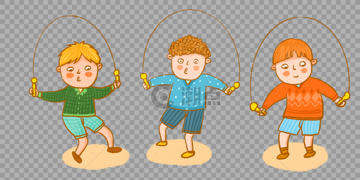 跳绳的小孩图片素材免费下载