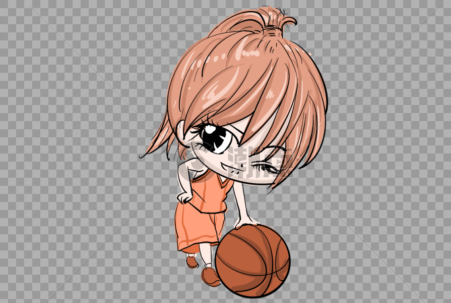 打篮球的女孩图片素材免费下载