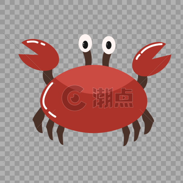螃蟹卡通插画图片素材免费下载