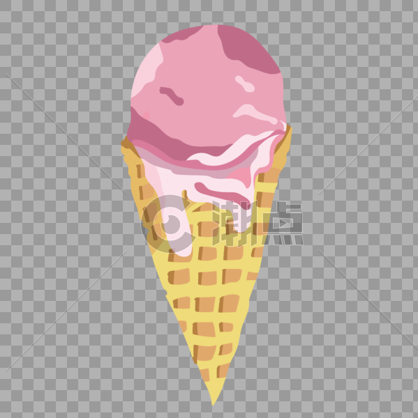 草莓牛奶冰淇淋图片素材免费下载
