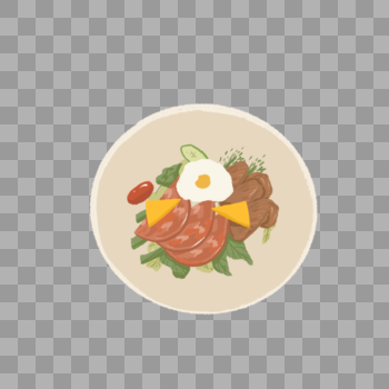 午餐肉鸡蛋食物图片素材免费下载