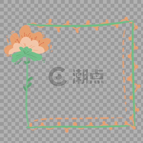 花朵元素边框图片素材免费下载