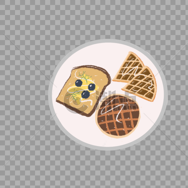 华夫饼面包早餐图片素材免费下载