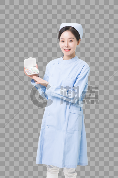 拿药盒的女护士图片素材免费下载