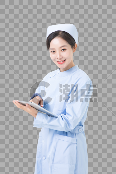 护士拿着平板电脑图片素材免费下载