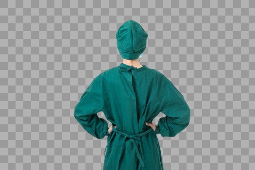 医生手术服背影图片素材免费下载