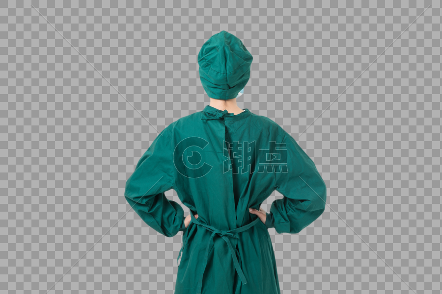 医生手术服背影图片素材免费下载