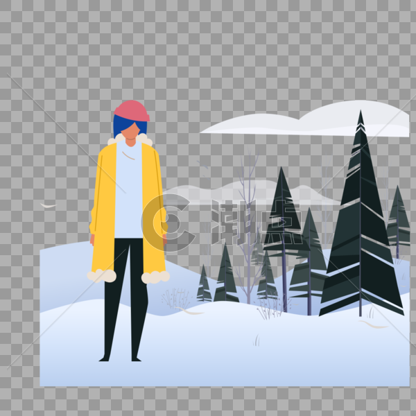 冬季雪地图标免抠矢量插画素材图片素材免费下载