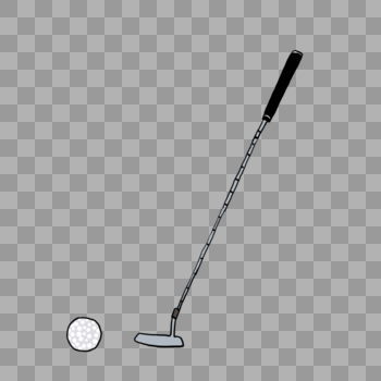 高尔夫球和高尔夫球杆元素图片素材免费下载