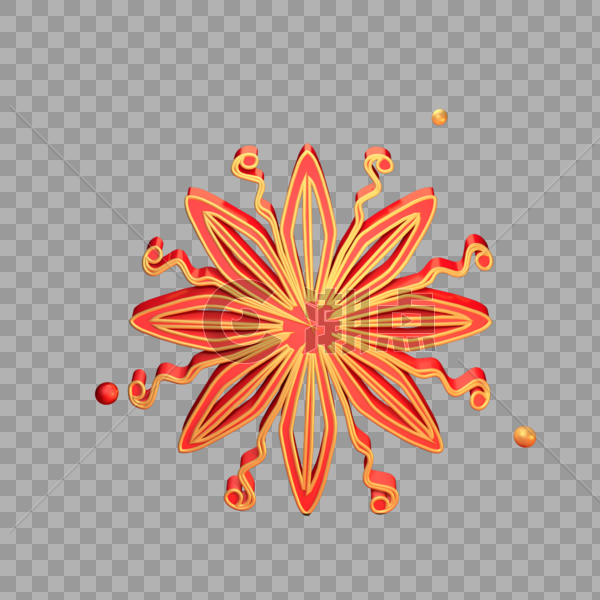 立体尖形花瓣花朵插图图片素材免费下载