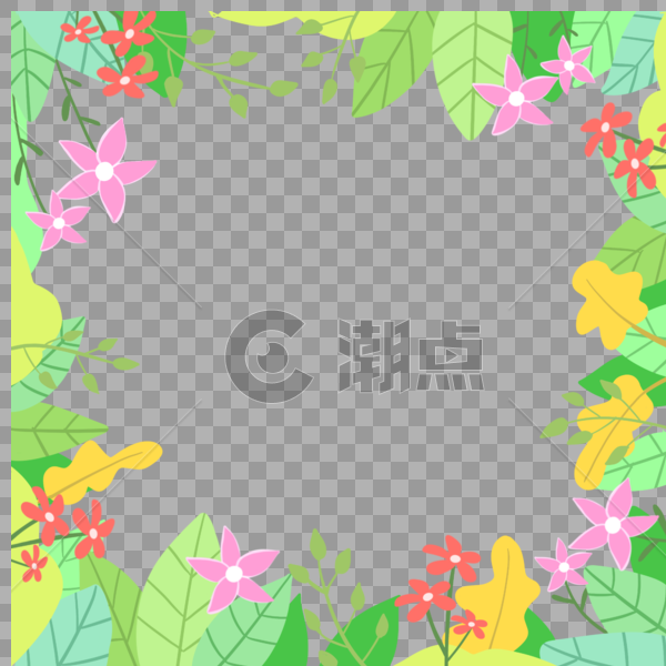 清新夏天植物树叶花卉背景图片素材免费下载