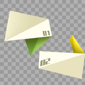 折纸立体对话框图片素材免费下载