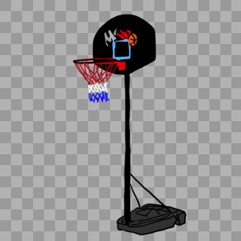 黑色篮球架元素图片素材免费下载