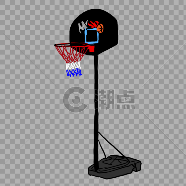 黑色篮球架元素图片素材免费下载