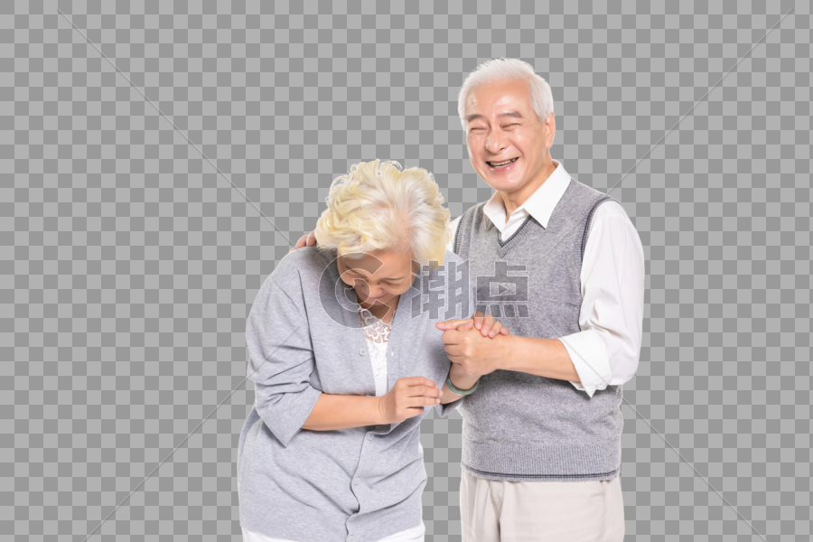 老年夫妇大笑图片素材免费下载