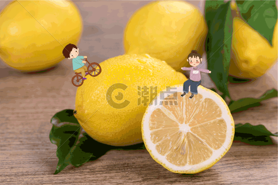 柠檬水果创意图gif图片素材免费下载