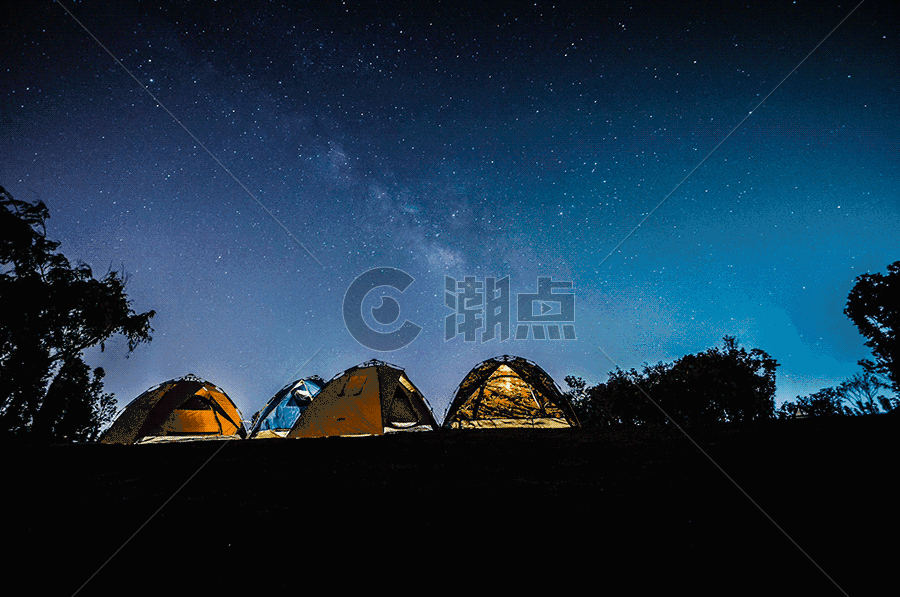 帐篷星空营地gif图片素材免费下载