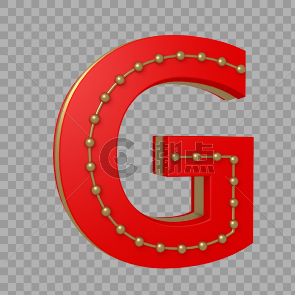 英文字母G创意C4D模型图片素材免费下载