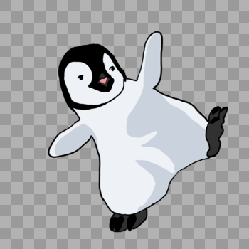 南极企鹅宝宝元素图片素材免费下载