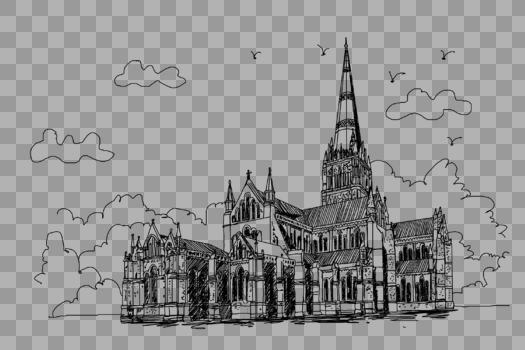 英国索尔兹伯里大教堂图片素材免费下载