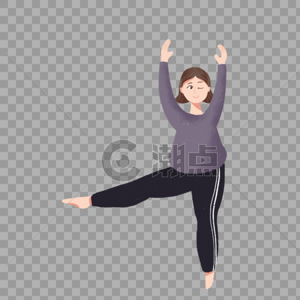 瑜伽健身的女孩图片素材免费下载