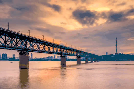 武汉长江大桥gif动图图片素材免费下载