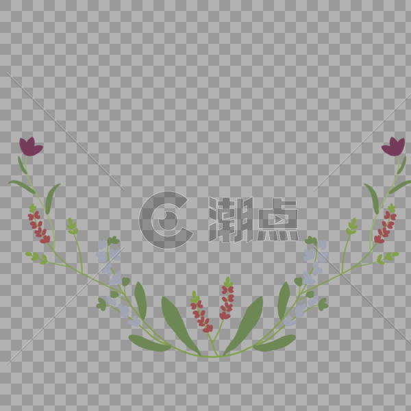 花朵叶子边框图片素材免费下载