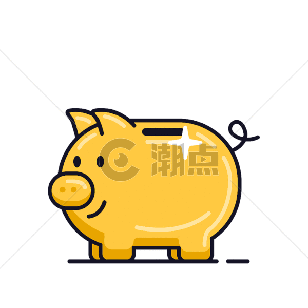 金猪存钱罐GIF图片素材免费下载