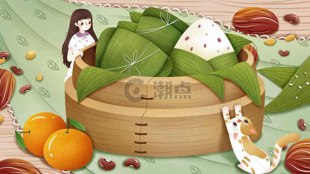 端午节粽子节日插画图片素材免费下载